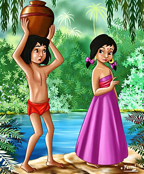 Walt Disney fan Art - Mowgli & Shanti - personnages de Walt Disney fan ...