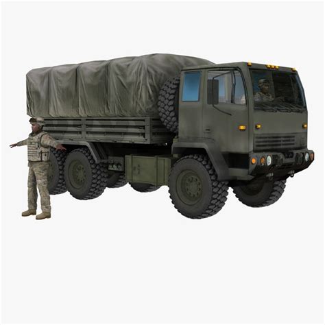 3d m1083 army truck mtv model