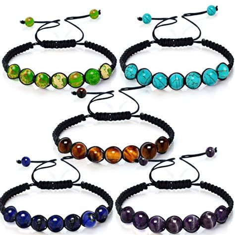 8mm Handmade Gemstone Bracelet Natural Stones Volcanic Lava Mala ...