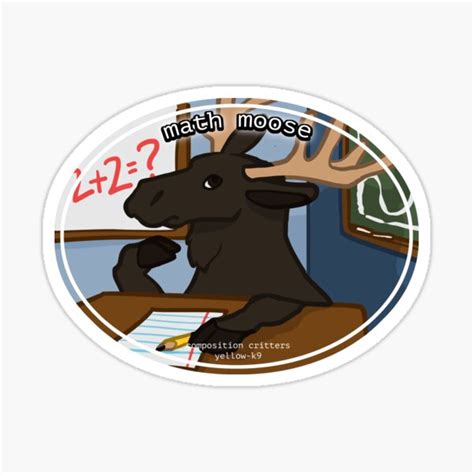 "Math Moose" Sticker by Yellow-K9 | Redbubble