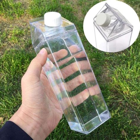 Everyone Is Obsessed With These Clear Milk Carton Water Bottles and I ...