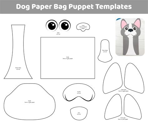 Animal Paper Bag Puppet Templates