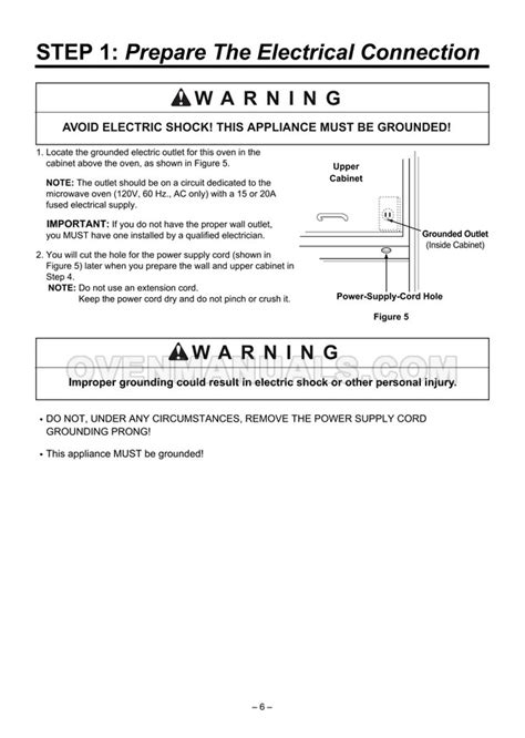 LG LMV1751ST Microwave Oven Installation Instructions