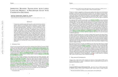 Improving Machine Translation with Large Language Models: A Preliminary ...