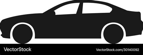 Car icon isolated simple side logo Royalty Free Vector Image