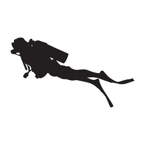 Scuba diving silhouette art 11974337 Vector Art at Vecteezy