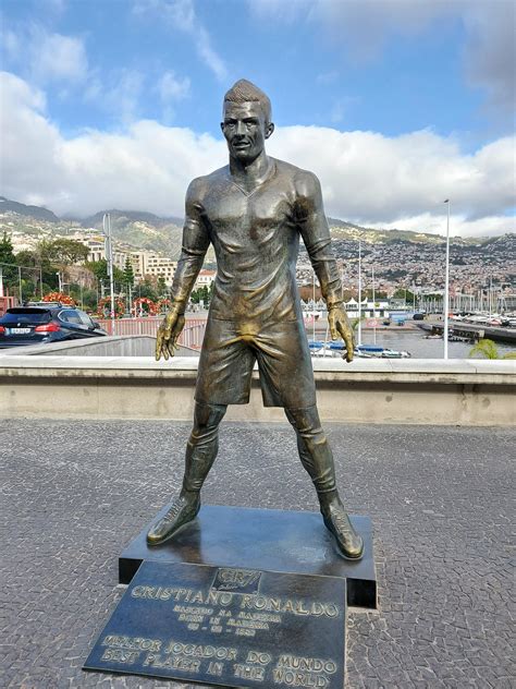 The colors of this Bronze Cristiano Ronaldo statue is fading where ...