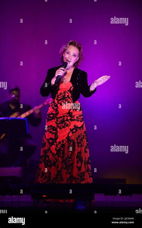 MIAMI , FL - JUNE 11: Paloma San Basilio performs live on stage during ...