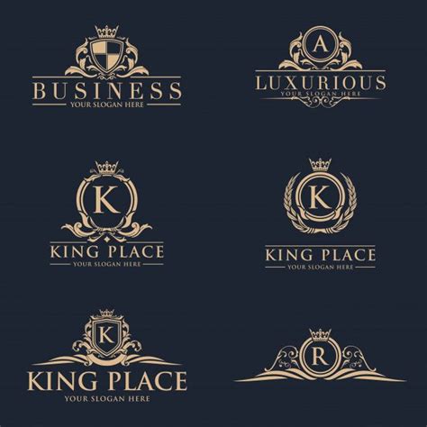 Premium Vector | Luxury logo set, boutique hotel, king and royal icon ...