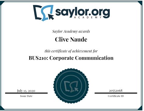 Clive Naude Earns 27 Saylor Academy Certificates | Saylor Academy