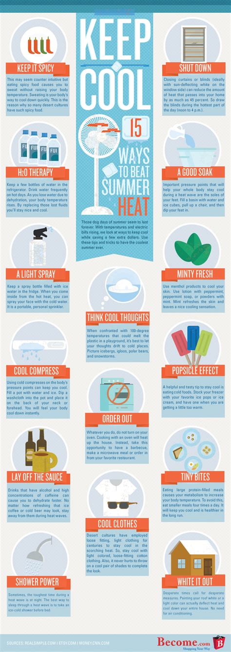 15 Ways to Keep Cool in Summer - Infographics | Graphs.net