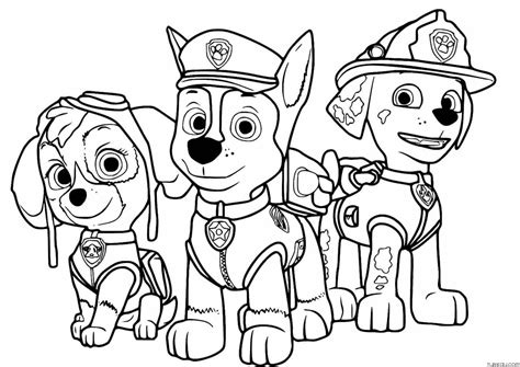 Chase Paw Patrol Coloring Page » Turkau