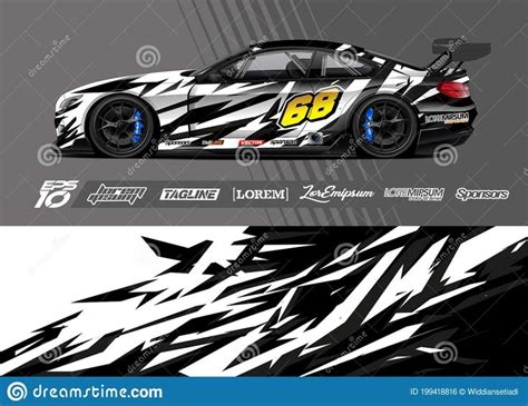 Race Car Wrap Designs. Abstract Stripe Racing Background for Wrap ...