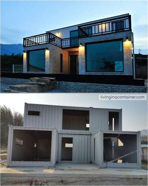 two pictures side by side with the same house being built in different ...