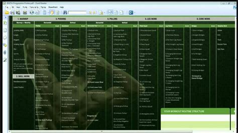 Calisthenics Workout Plan Excel | EOUA Blog