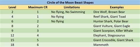 Circle Of The Moon Druid Guide: Let's Get Wild (Shape) - Tabletop Joab