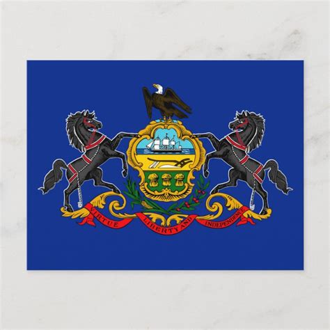 Pennsylvania State Flag Design Postcard | Zazzle.com