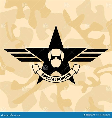 Special Forces Airforce Fighter. Armed Forces Badge, Label or Logo on ...