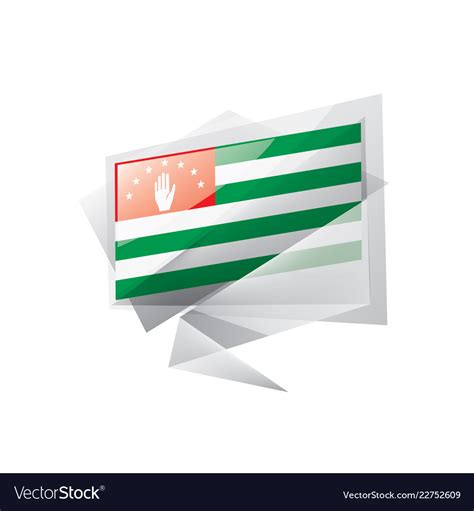 Abkhazia flag on a white Royalty Free Vector Image