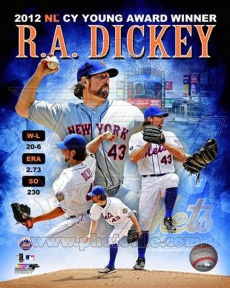 R.A. Dickey 2012 National League Cy Young Award Winner Composite Photo ...