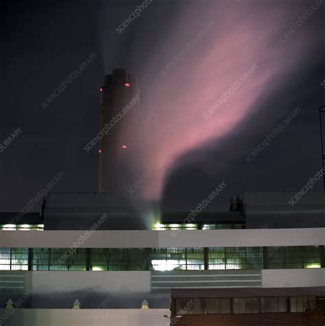 Aberthaw B Power Station at night - Stock Image - C007/2879 - Science ...