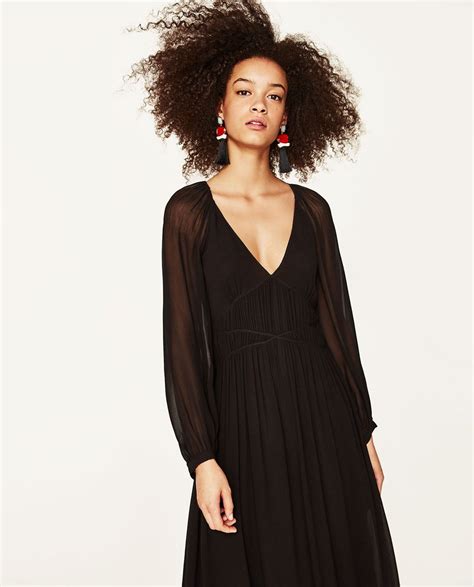 STUDIO LONG-SLEEVED DRESS-View All-DRESSES-WOMAN | ZARA United States ...