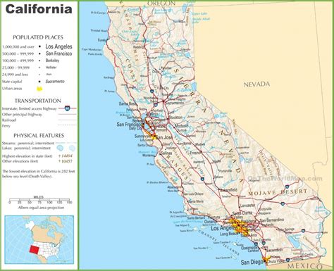 California Road Map - Ca Road Map - California Highway Map - California ...