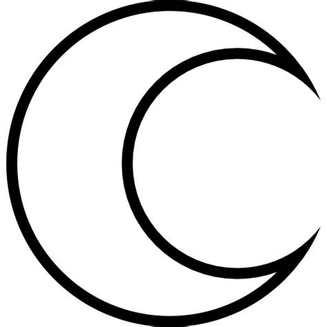 Free Icon | Crescent moon outline