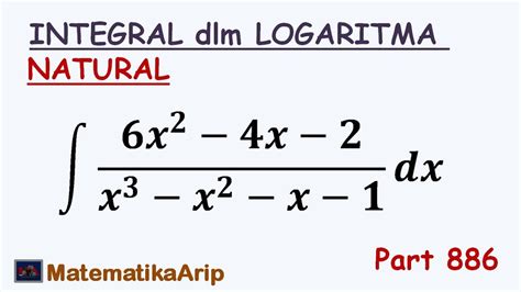 Integral dalam Logaritma Natural Cara Pemisalan - YouTube