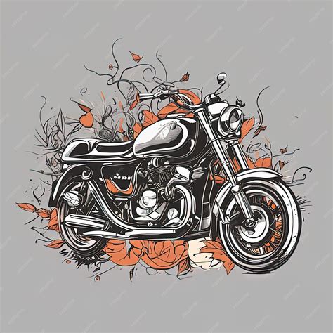 Premium AI Image | vintage motorcycle on color backgroundvintage ...