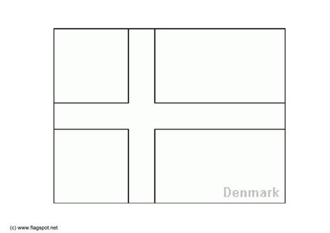 Coloring Page flag Denmark - Free printables - Img 6141