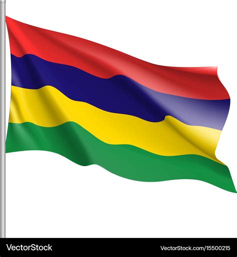 National flag of mauritius Royalty Free Vector Image