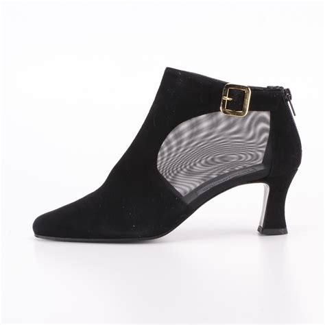 Rossimoda Ankle Boots in Black Suede and Mesh with Box | EBTH