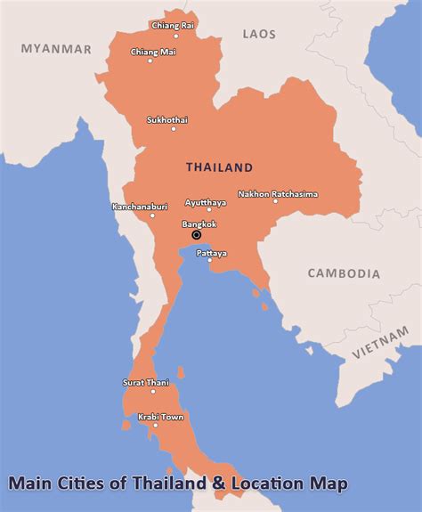 Thailand Map Of Cities - Allene Madelina