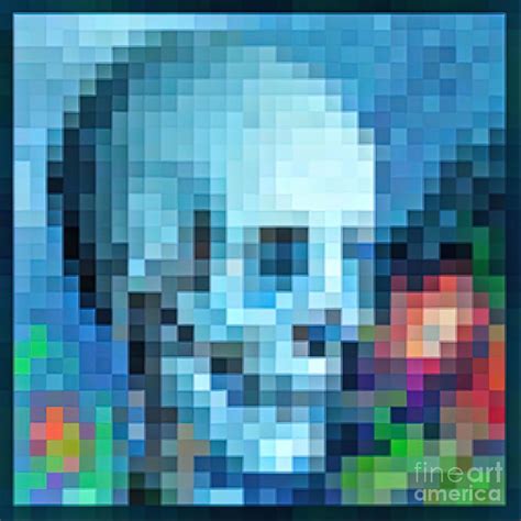 Skull and roses minecraft painting Painting by Clark Cameron - Fine Art ...