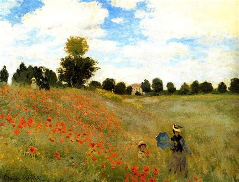 Monet, Claude - Red Poppies at Argenteuil - Impressionism - Genre - Oil ...