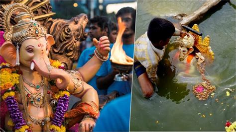 Ganesh Visarjan 2023: Amid Chants of 'Ganpati Bappa Morya', Ganpati ...