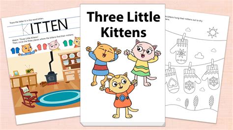 Three Little Kittens - Printables - Mother Goose Club