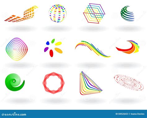 Colorful vector icons stock vector. Illustration of identity - 8452643