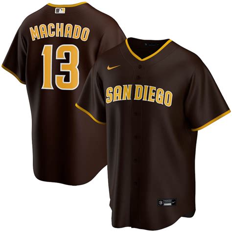 Men's San Diego Padres Manny Machado Nike Brown Road 2020 Replica ...