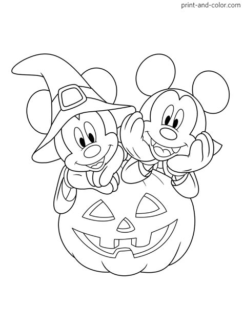 Baby Mickey Mouse Halloween Coloring Pages