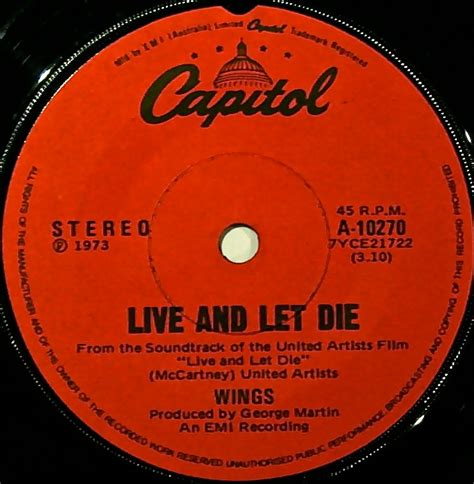 McCartney and Wings – “Live and Let Die” OST Vinyl | Beatles Blog