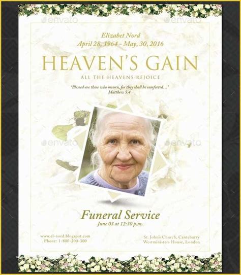 Free Funeral Program Template Photoshop Of 20 Memorial Program ...