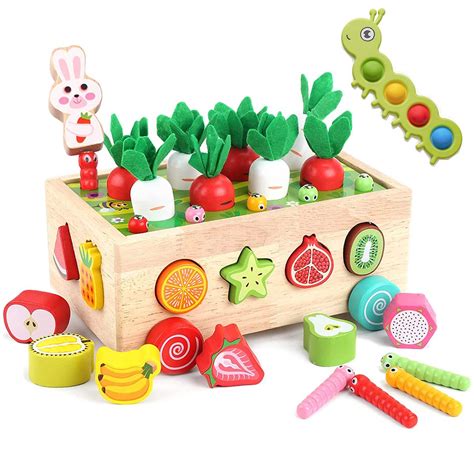 Toddler Montessori Educational Toys -Wooden Shape Sorting Orchard Car ...