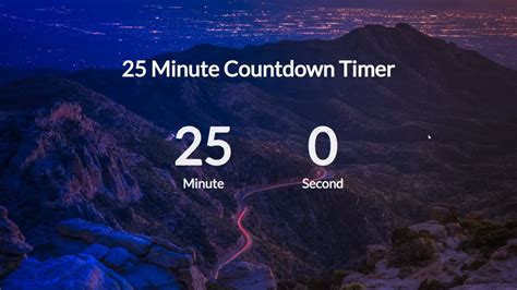 25 Minute Timer Countdown With Electronic Music - YouTube