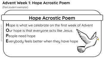 Week 1 Hope ADVENT Acrostic Poem - Time Saving Task - Ontario - Rapid ...