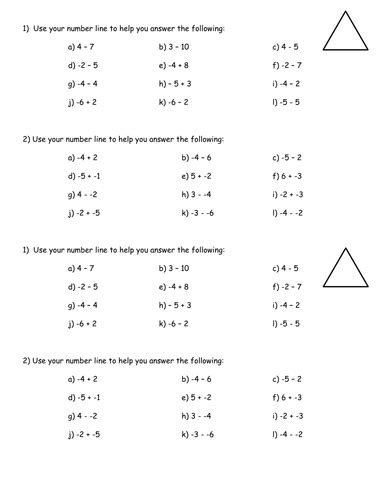 Differentiated negative number worksheets | Teaching Resources