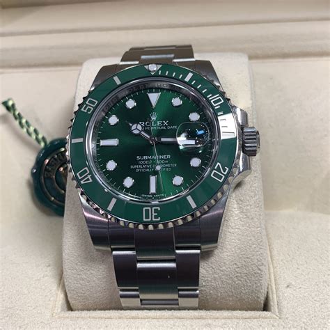 ROLEX HULK SUBMARINER GREEN DIAL AND BEZEL 116610LV - Carr Watches