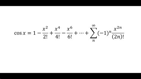 Taylor series: Approximating cos using a Taylor series - YouTube