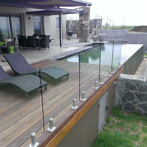 Decking Fence Glass Railing & Glass Balustrade Frameless Spigots ...